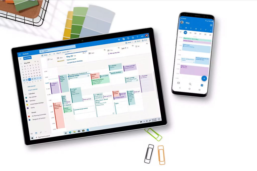 Outlook Calendar app screenshot