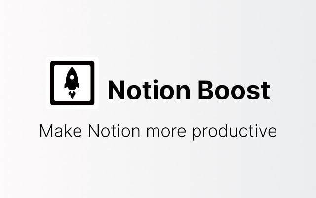 Banner de la extensión de Chrome Notion Boost