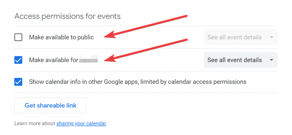 Sharing a Google calendar publicly or with your organization
